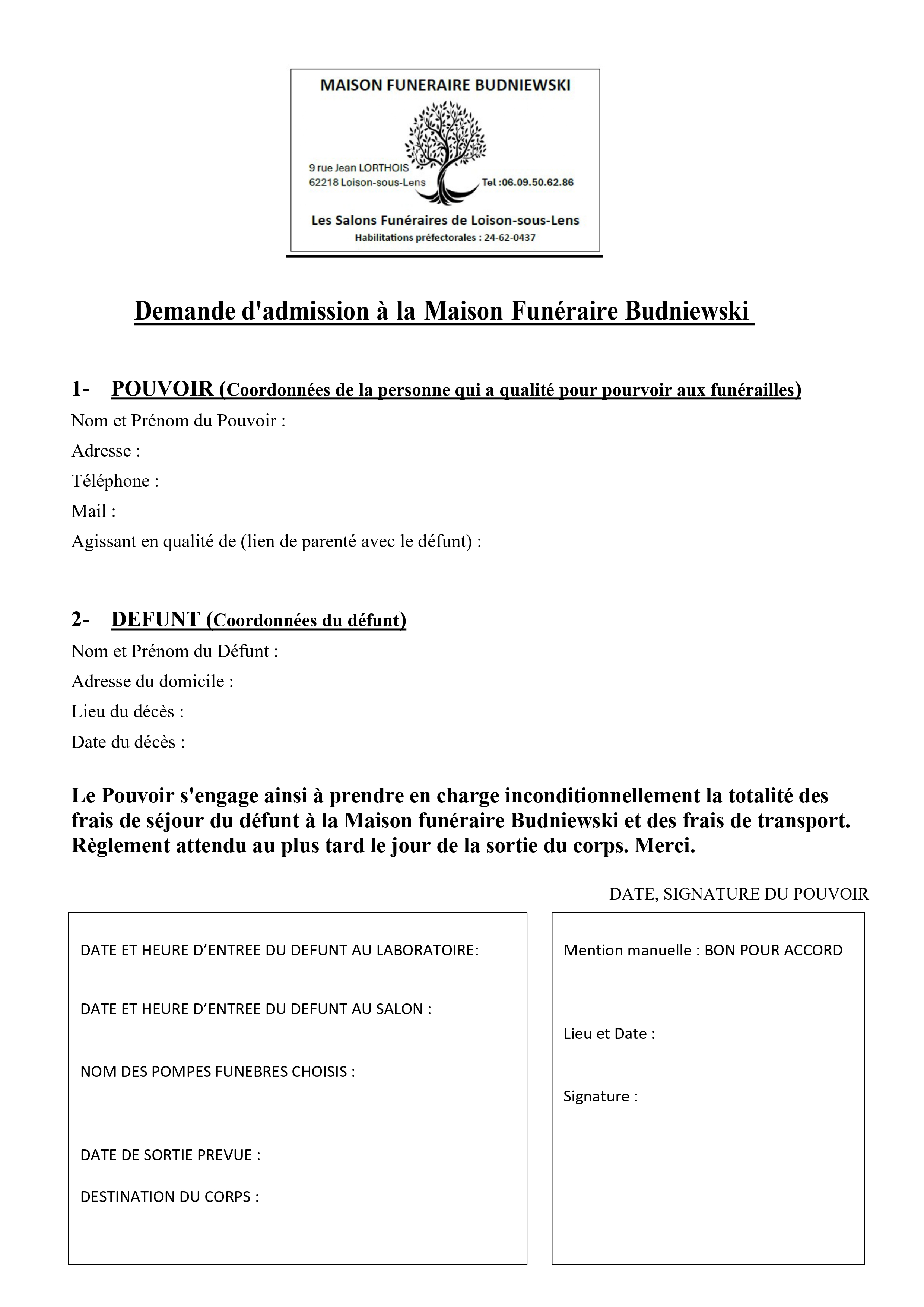 Aperçu du PDF Admission et Pouvoir